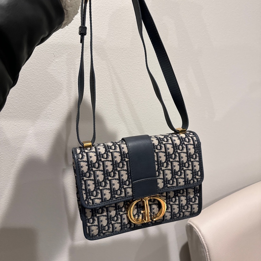 Dior Oblique Flap bag in Blue